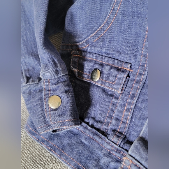 Vintage Turino Kids Blue Denim Jacket 70's - 80's Era FLAWLESS Sz 4 100% Cotton - Picture 8 of 13